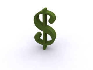 dollar sign graphic on white background