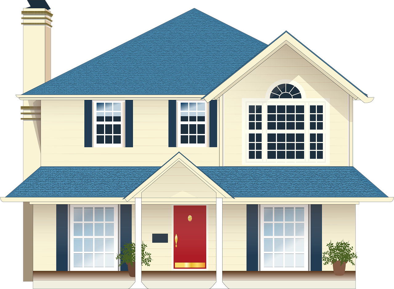 a graphic of a 2 story home