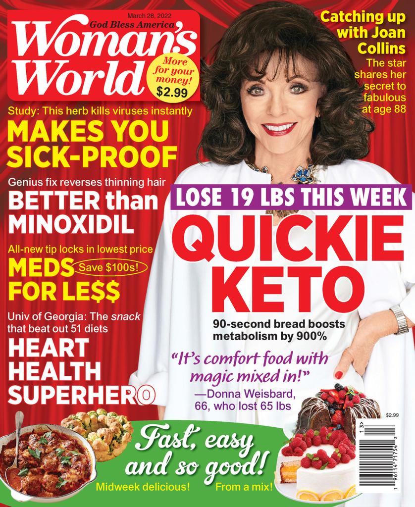 Womans World Magazine cover March 28, 2022 Issue